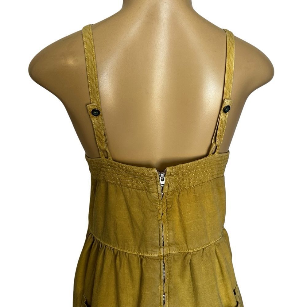 Anthropologie Postage Stamp mustard Yellow Romper jumpsuit size medium - Picture 4 of 9